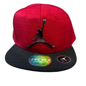 Youth rare red and black Jordan hat